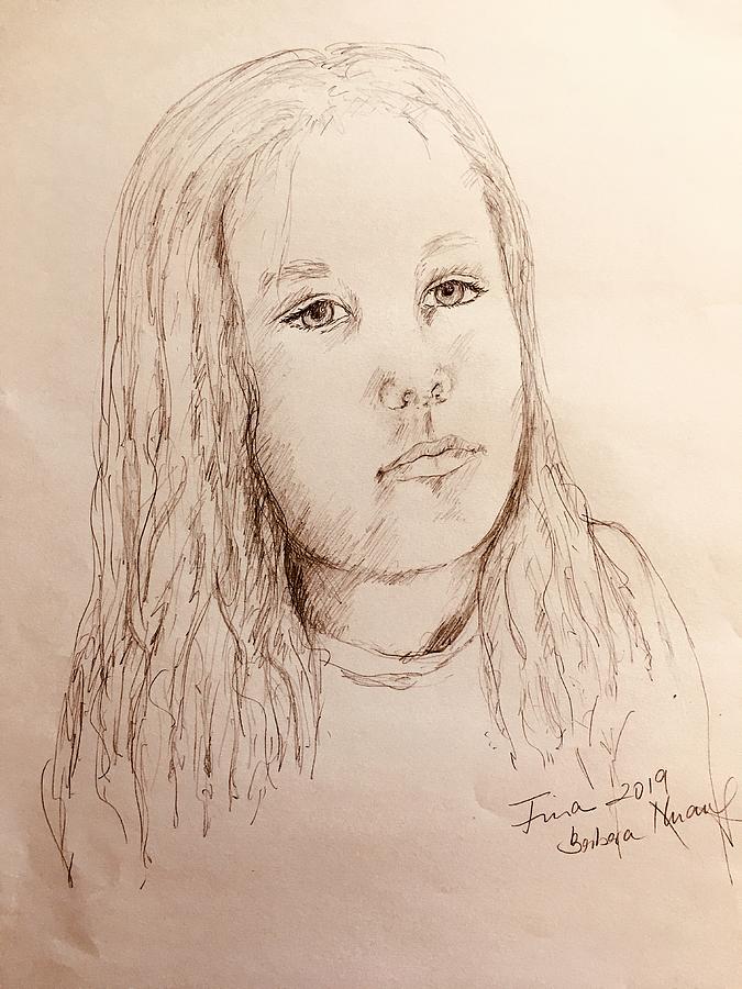 Josephine Drawing by Barbara Anna Knauf