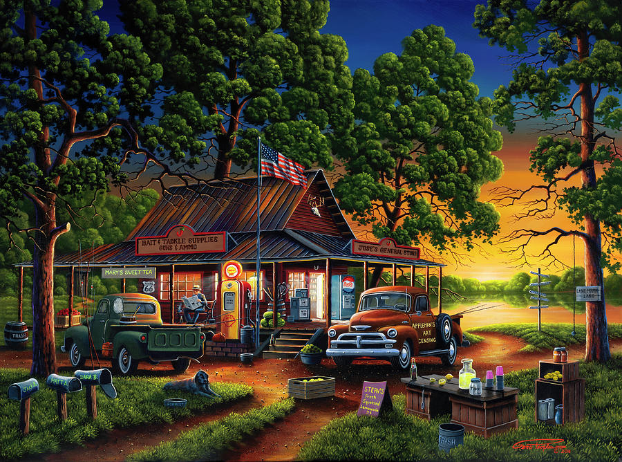 Truck Painting - Jose?s Country Store by Geno Peoples