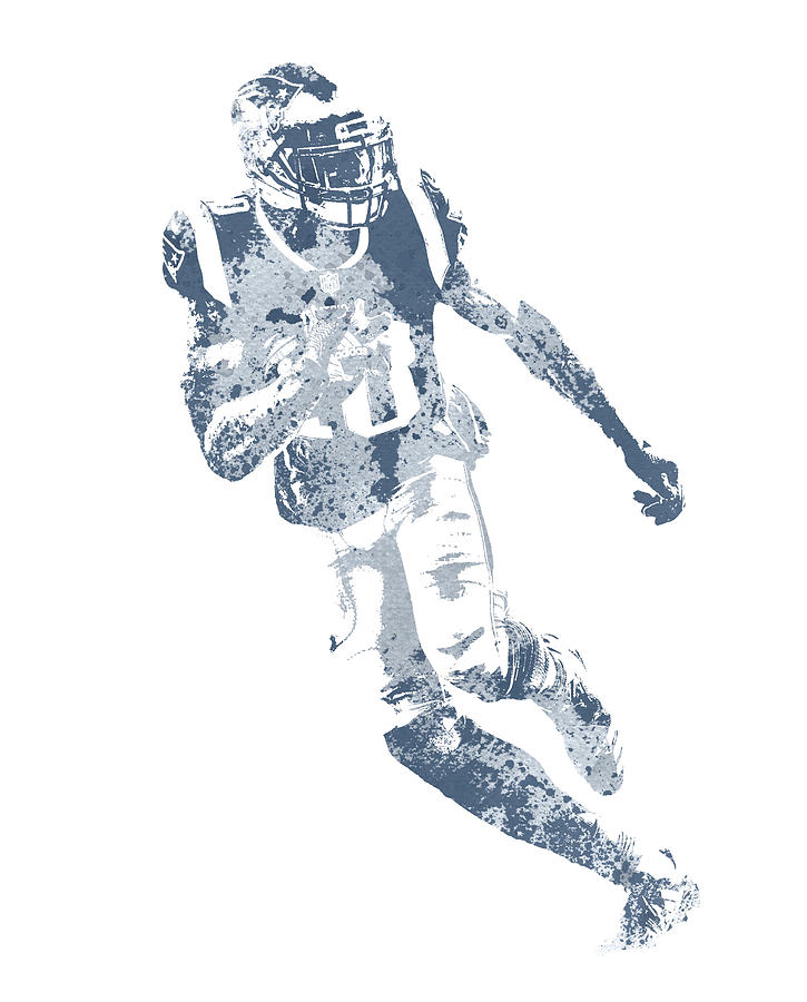 Josh Gordon Mixed Media - Josh Gordon New England Patriots Water Color Pixel Art 1 by Joe Hamilton Josh Gordon Mixed Media - Josh Gordon New England Patriots Water Color Pixel Art 1 by Joe Hamilton