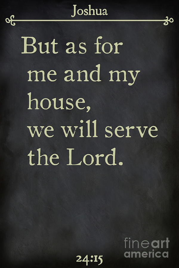 Joshua 24 15-Bible Verse Wall Art Collection Painting by Mark Lawrence