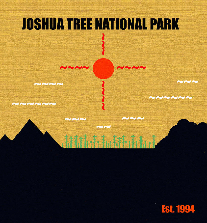 Joshua Tree N.P. M series Mixed Media by David Lee Thompson