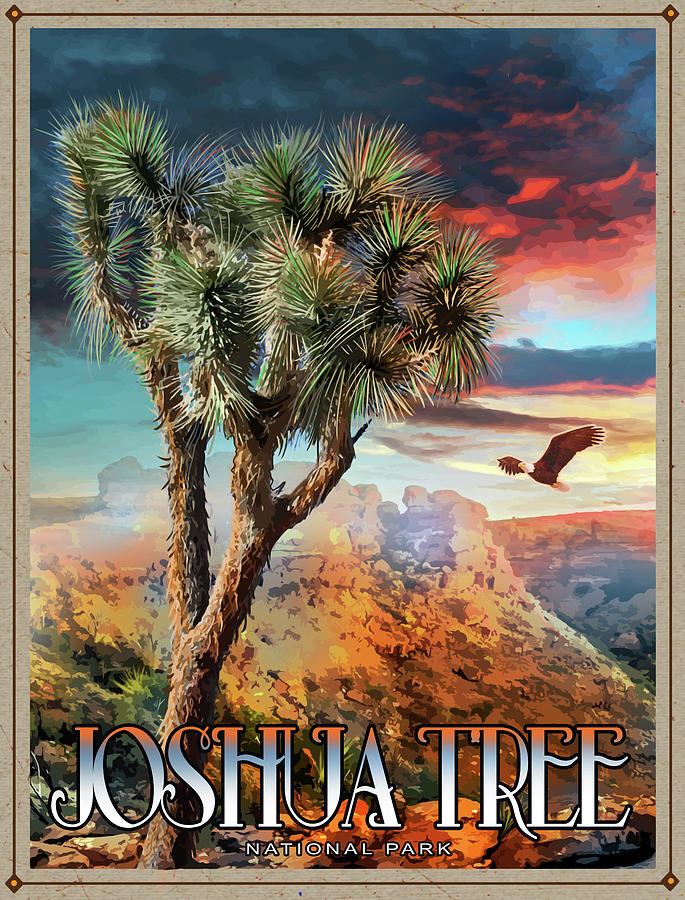 Eagle Mixed Media - Joshuatree by Old Red Truck