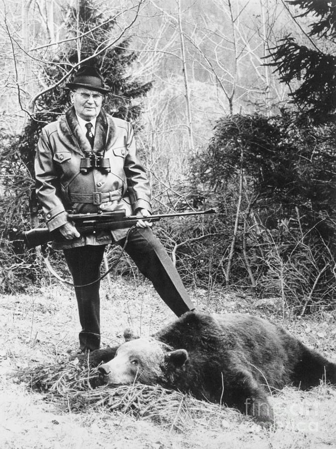 Josip Broz Tito Posing With A Bear Photograph by Bettmann - Fine Art ...