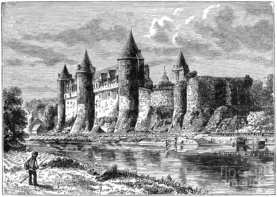 Josselin Chateau, France, 1898. Artist Drawing by Print Collector