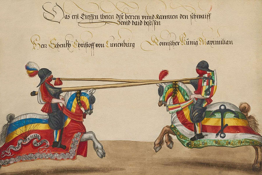 Jousting Knights XVII p.49 Painting by Unknown