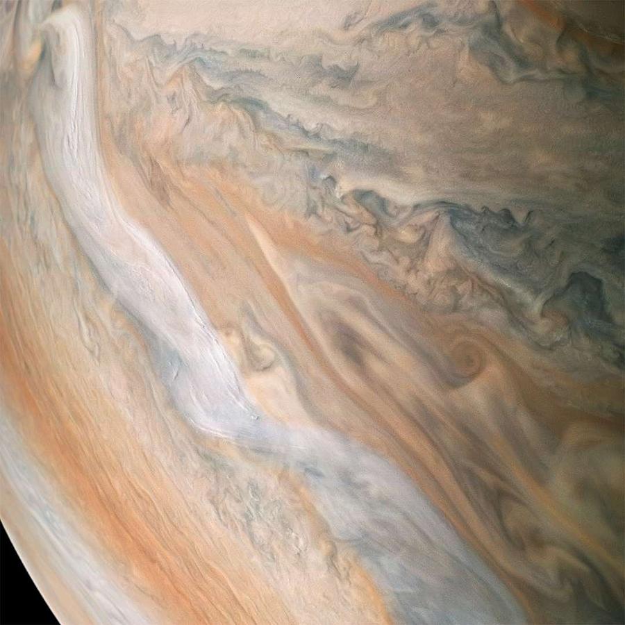 jovian jet stream speeding through Jupiter s atmosphere  NASA Painting by Celestial Images