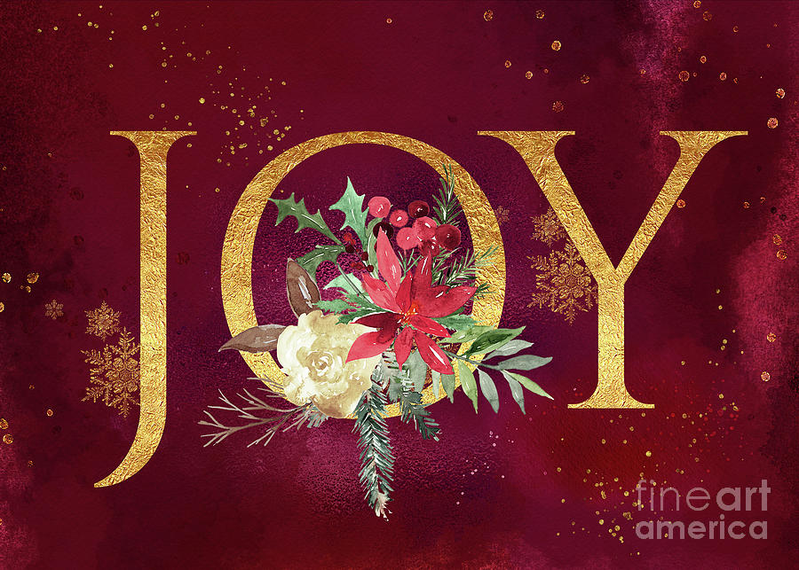 Joy Holiday Art  Digital Art by Anita Pollak