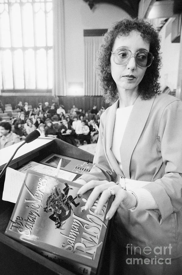 Joyce Carol Oates Holding A Book Photograph by Bettmann
