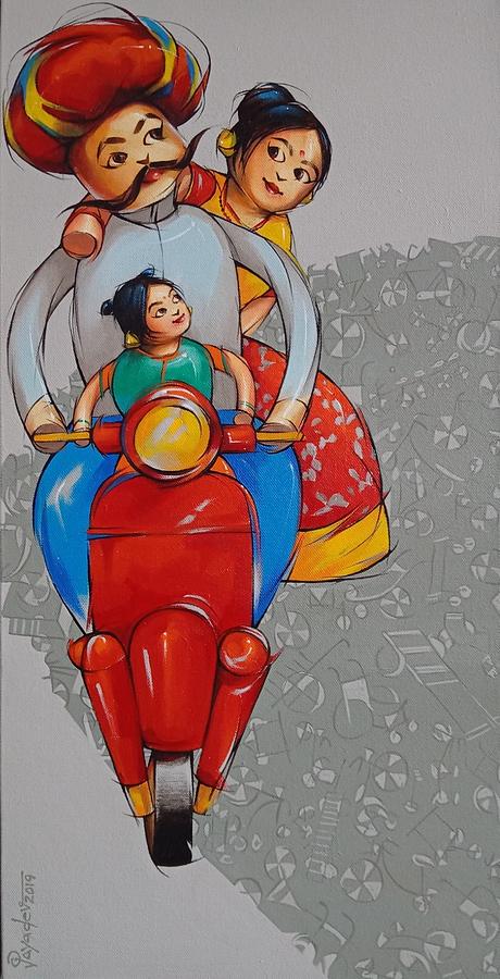 Joyride Painting by Jaydev - Fine Art America