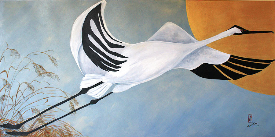 Stork Painting - Jp Stork by Jan Panico