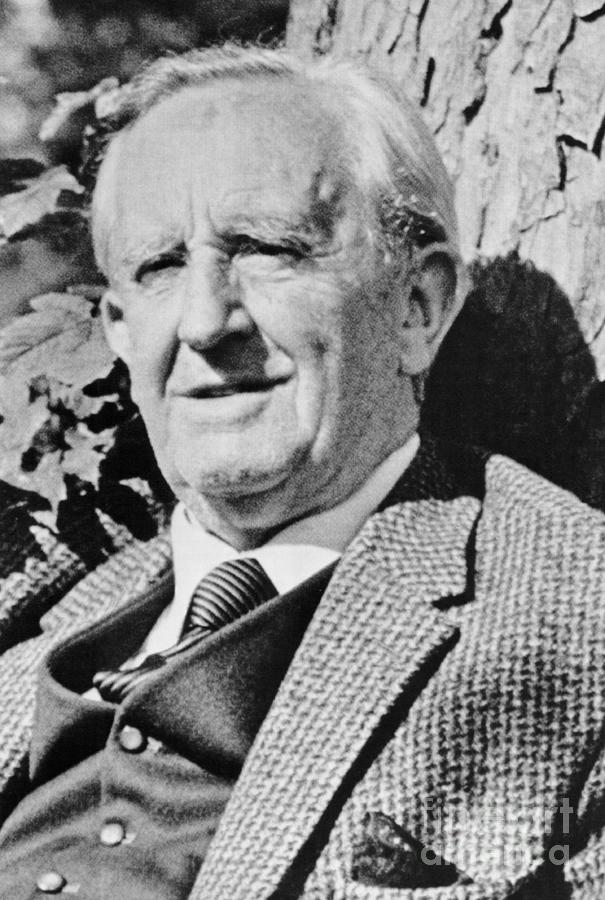 J.r.r. Tolkien Outdoors Photograph by Bettmann
