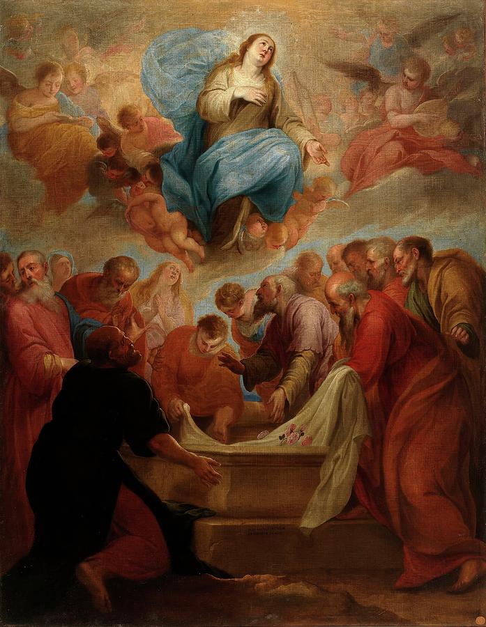 Juan de Alfaro / The Assumption of the Virgin Mary, 1668, Spanish School. APOSTLE PETER. Painting by Juan de Alfaro y Gamez -1643-1680-