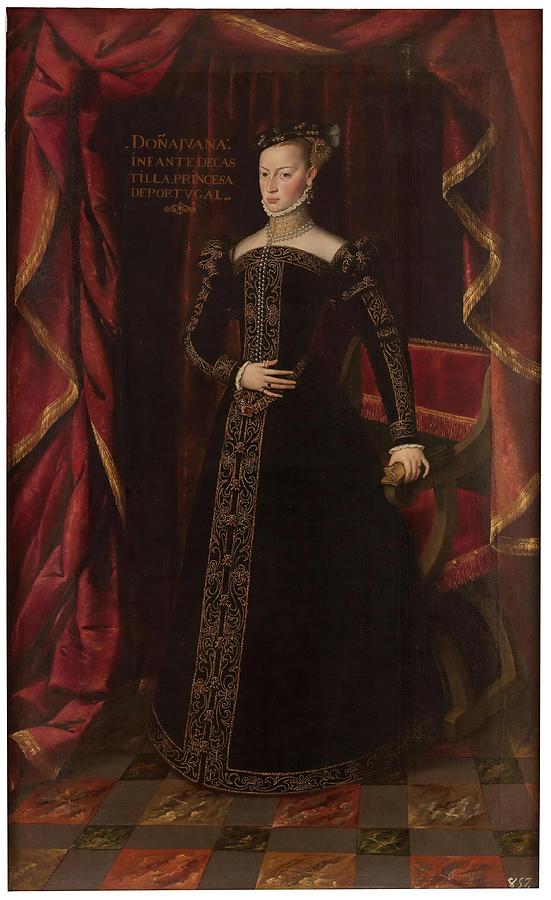 Juana de Austria, hermana de Felipe II, princesa de Portugal. Late XV... Painting by Juan Pantoja de la Cruz -1554-1608-