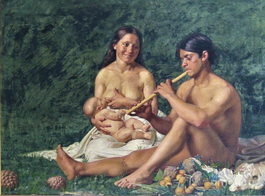 Jubal and family Painting by Thea Recuerdo