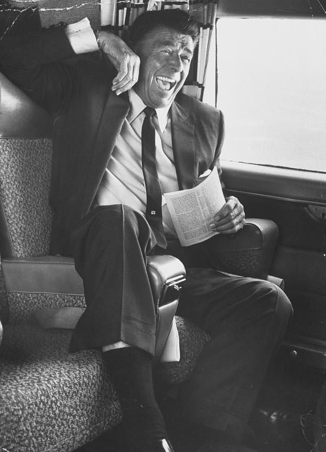 Jubilant Ronald Reagan Celebrating His Photograph by John Loengard Jubilant Ronald Reagan Celebrating His Photograph by John Loengard