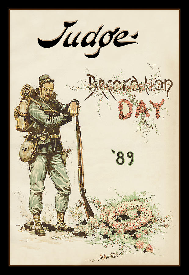 Soldier Painting - Judge Magazine: Decoration Day 89 by Unknown