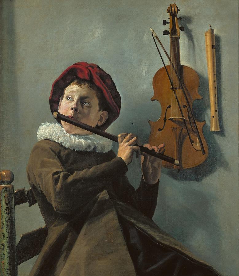 Judith Leyster Young flute player / Boy playing the flute. Date/Period Early 1630s. Painting by Judith Leyster
