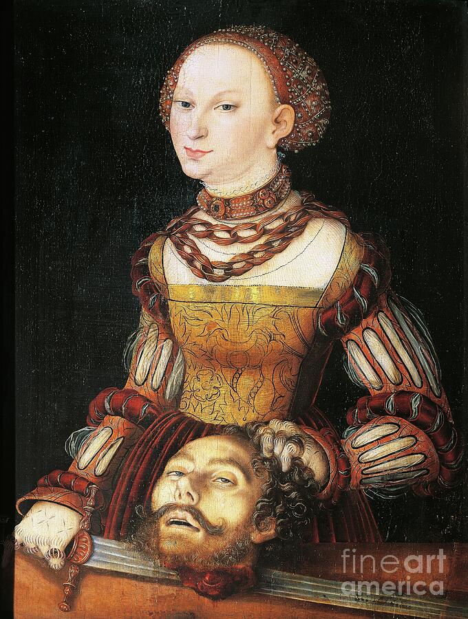 Judith With Head Of Holofernes By Lucas Cranach Elder Painting by Lucas ...