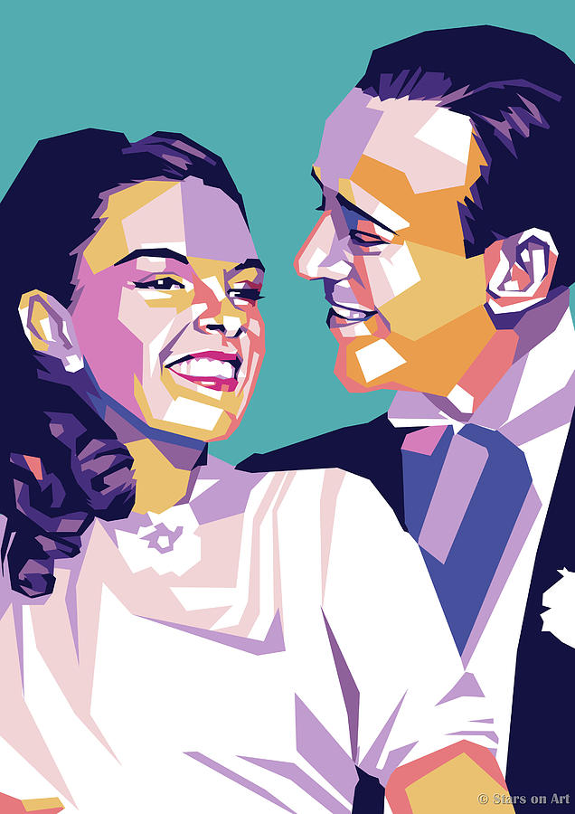 Judy Garland Painting - Judy Garland and Fred Astaire by Movie World Posters
