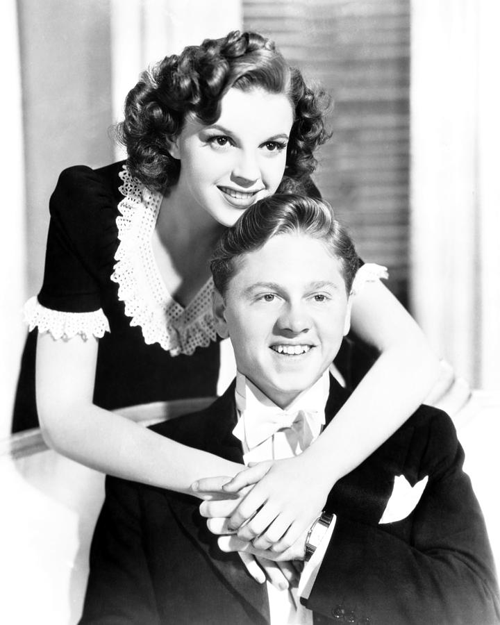 Judy Garland Embracing Mickey Rooney Photograph By Globe Photos Fine