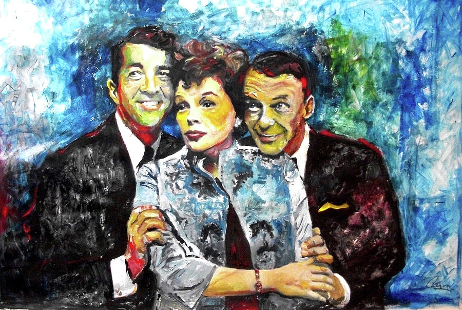 Jazz Painting - Judy Garland Frank Sinatra Dean Martin by Marcelo Neira