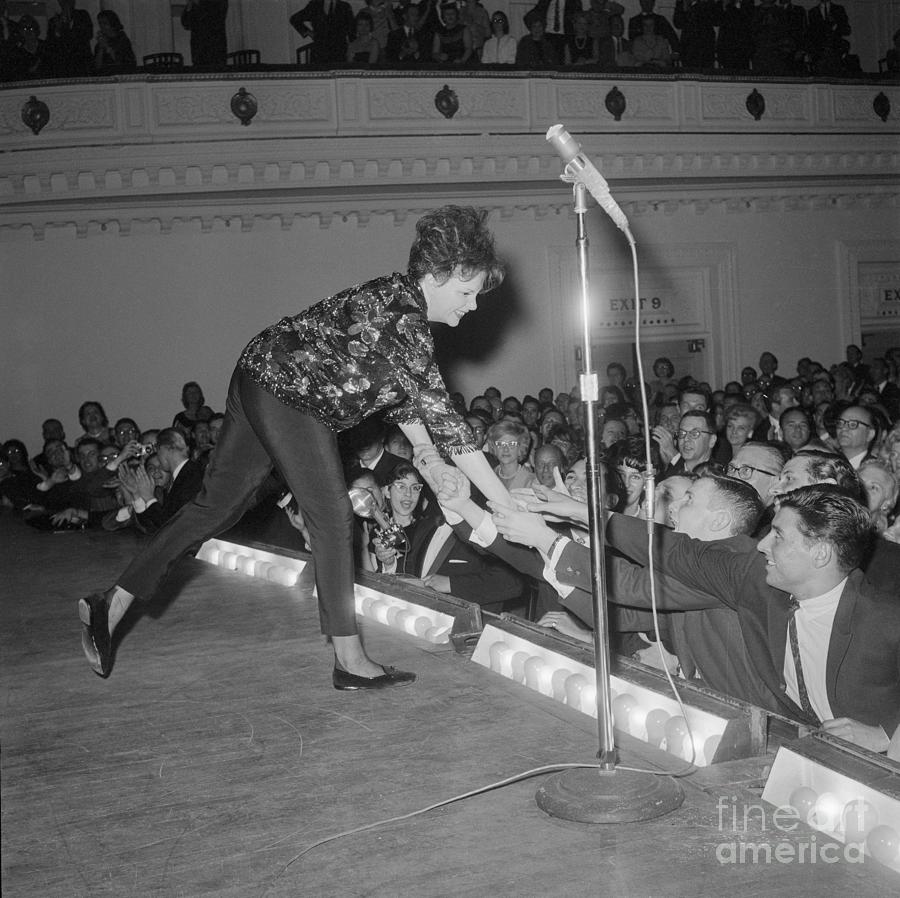 Judy Garland Greeting Fans At Carnegie Photograph by Bettmann
