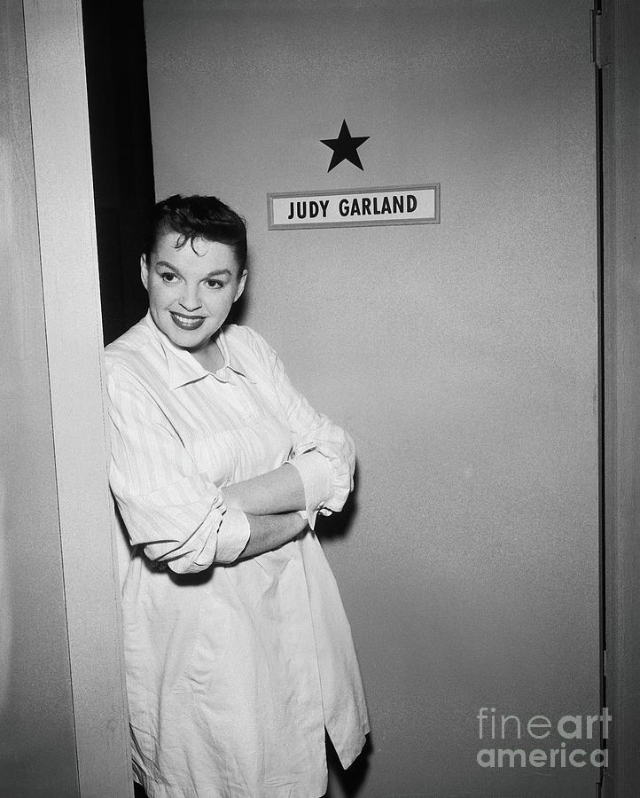 Judy Garland Stands Outside Her Photograph by Cbs Photo Archive