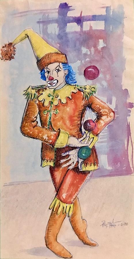 Juggling Clown Painting by Ricardo Penalver deceased