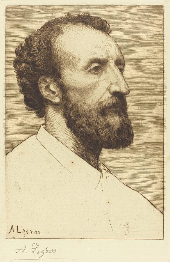 Jules Dalou, 2nd Plate Drawing by Alphonse Legros