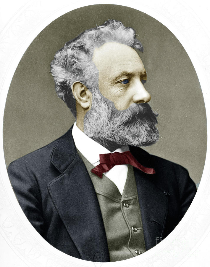 Jules Verne French Novelist, Here In 1877 Photograph by European School