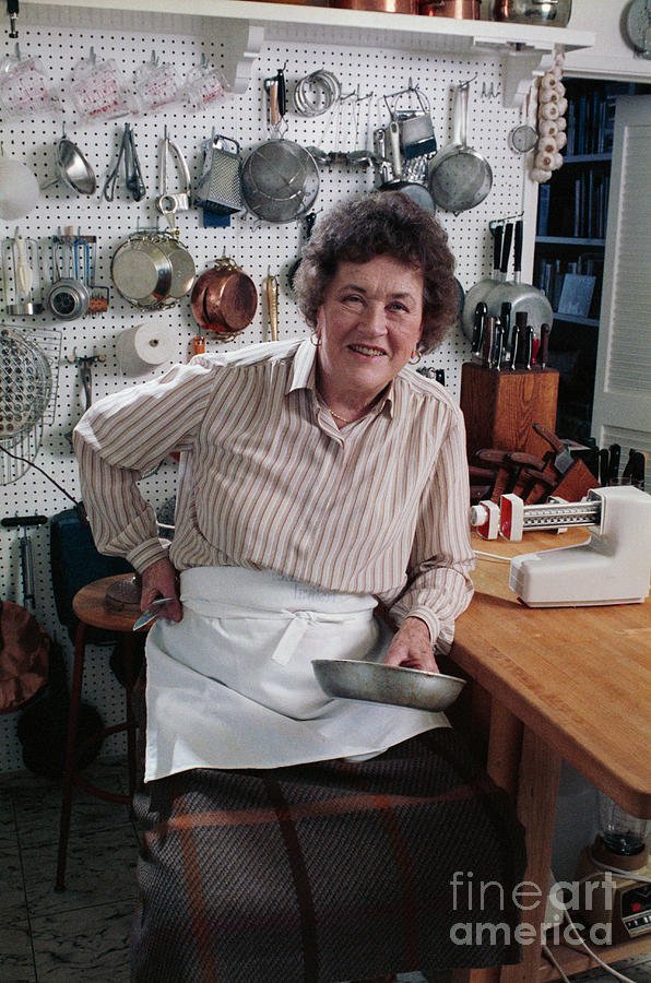 Julia Child Posing In Her Kitchen Photograph by Bettmann