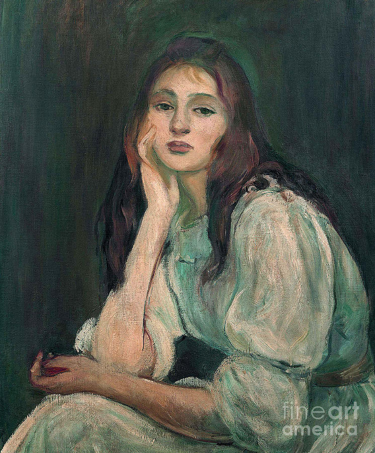 Julie Daydreaming, 1894  Painting by Berthe Morisot