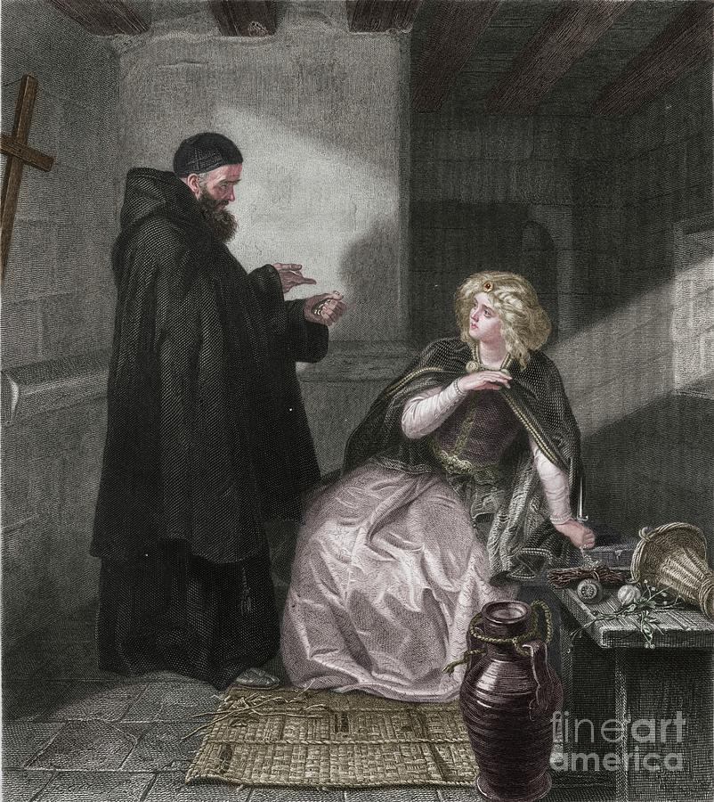 Juliet In The Cell Of Friar Lawrence Drawing by Print Collector Fine