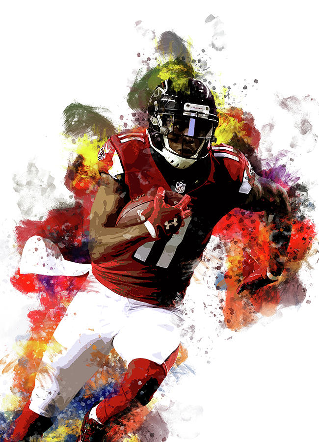 Julio Jones, Atlanta Falcons NFL Digital Art by Afrio Adistira