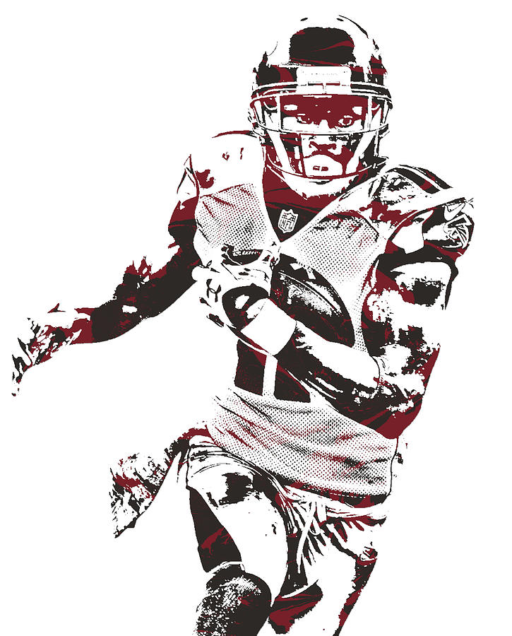 Julio Jones Atlanta Falcons Art Art Print by Joe Hamilton - Pixels