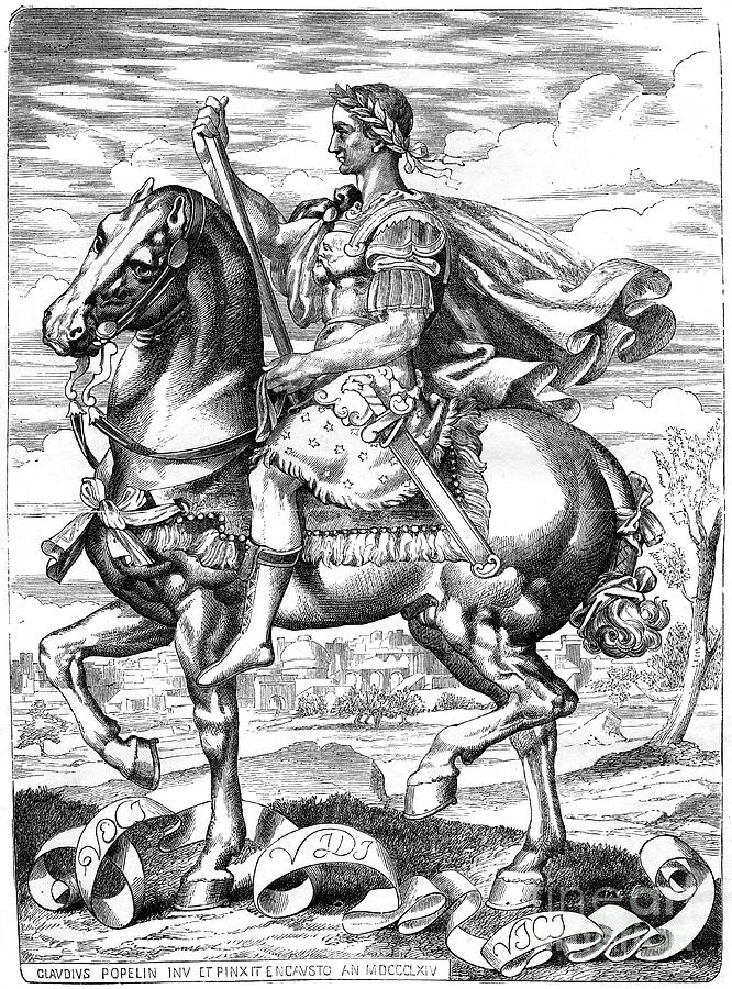 Julius Caesar, Roman General Drawing by Print Collector