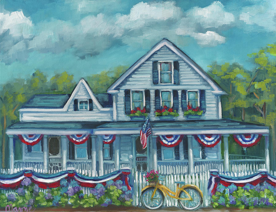 July 4th Painting by Marnie Bourque Fine Art America