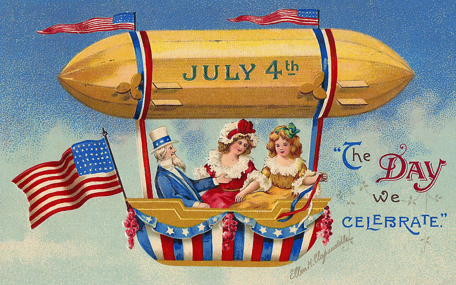 July 4th The Day We Celebrate Painting by Ellen M. Clapsaddle