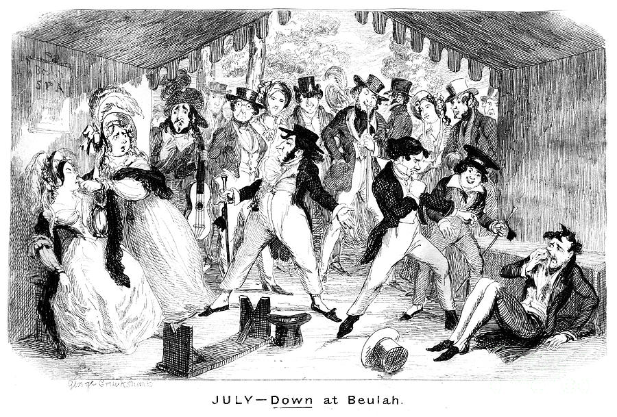 July - Down At Beulah, C1840s.artist Drawing by Print Collector