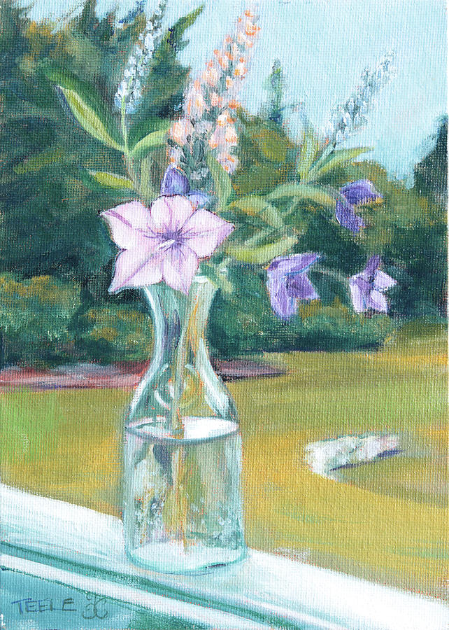 July Flowers Painting by Trina Teele