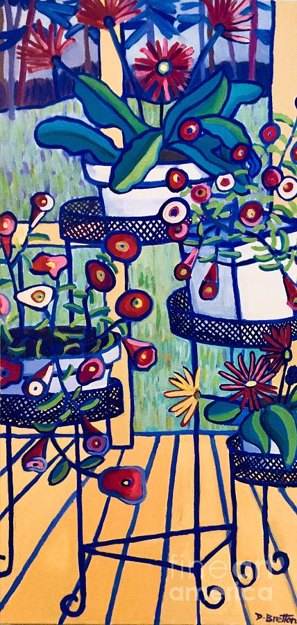 Julys Back Porch Bloom Painting by Debra Bretton Robinson