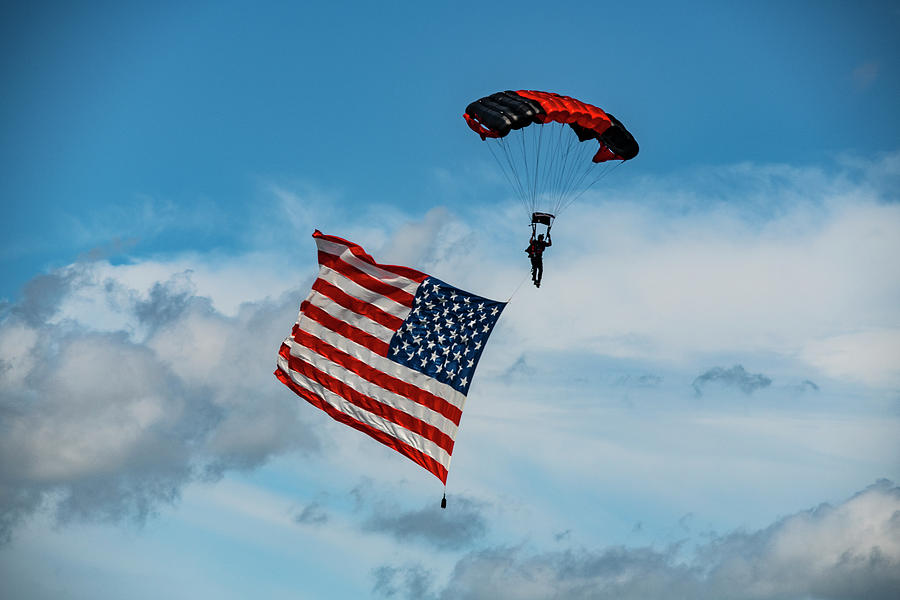 Jumper And Flag 1 Photograph by Robert Michaud - Fine Art America