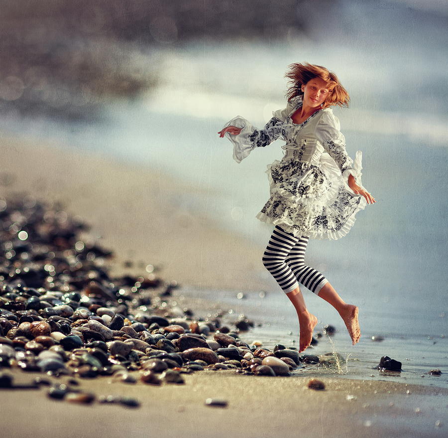 Pebbles Photograph - Jumping by Dmitry Laudin