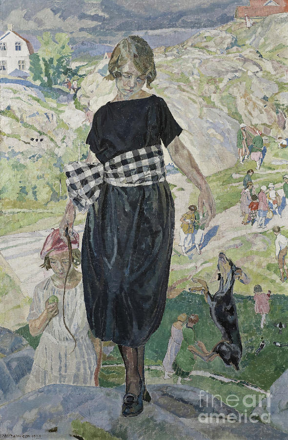 Jumping Dog, 1920 Painting by Carl Wilhelm Wilhelmson
