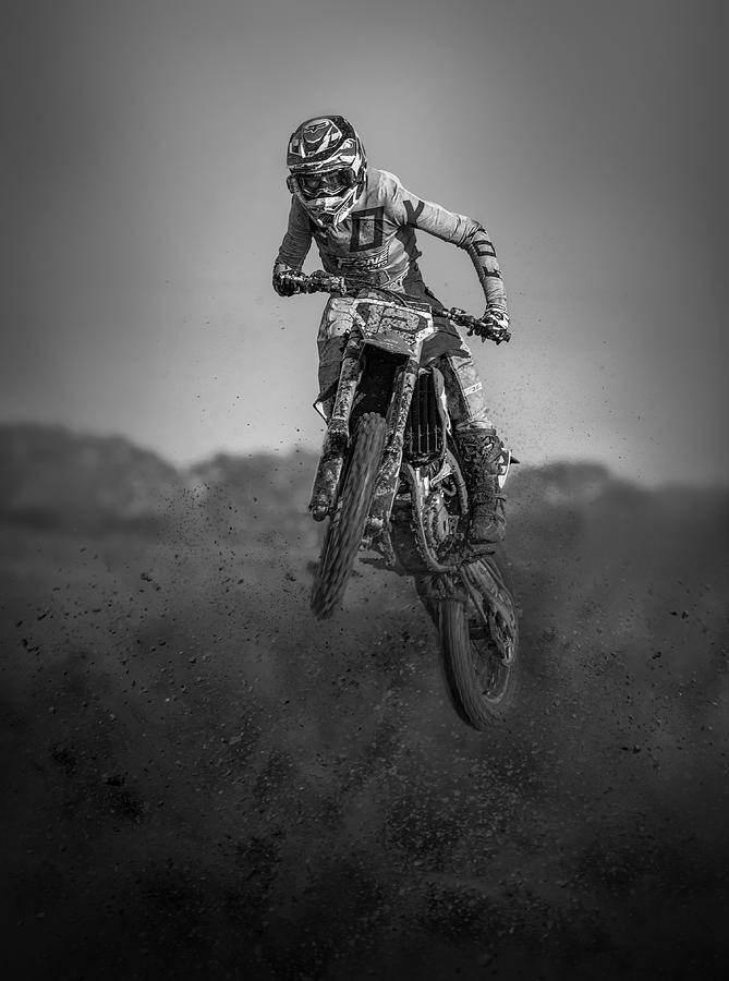 Motocross Photograph - Jumping Over Barriers by Frank Ma