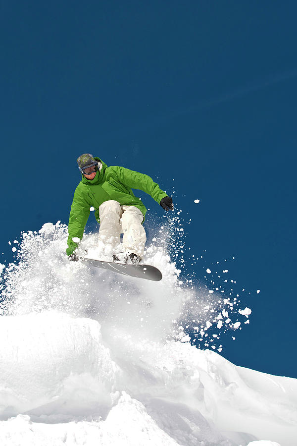 Jumping Snowboarder With Clouds Of Snow Photograph by Jack Affleck Jumping Snowboarder With Clouds Of Snow Photograph by Jack Affleck