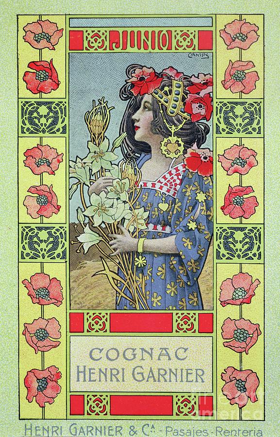 June, 1902 Colour Litho Painting by Gaspar Camps Junyent