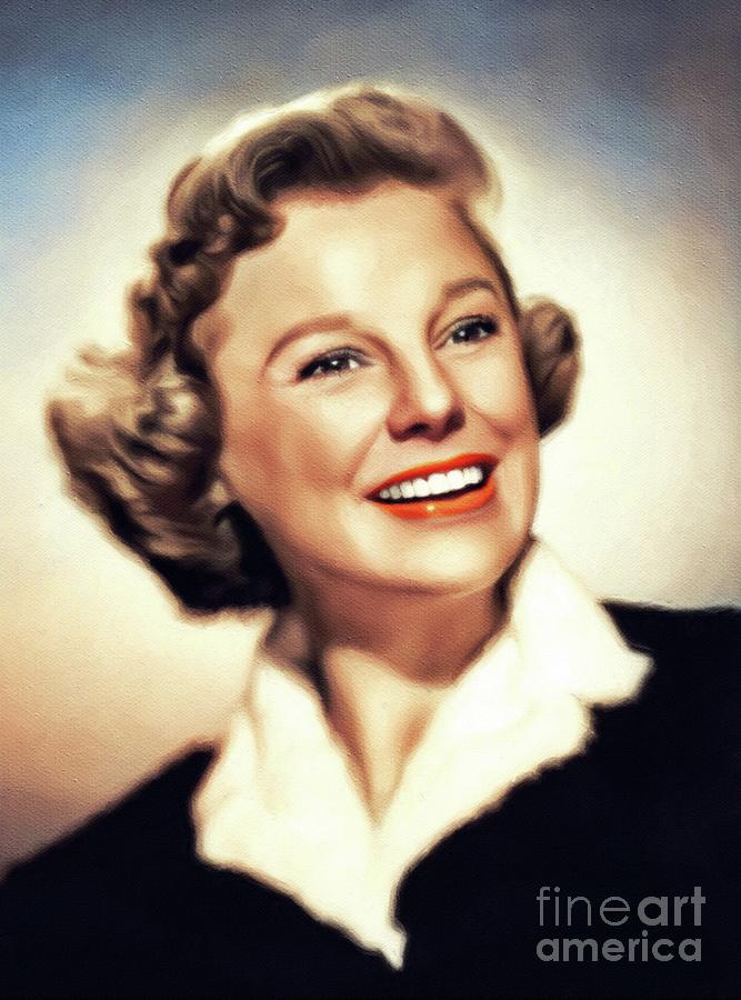Vintage Painting - June Allyson, Hollywood Legend by Esoterica Art Agency