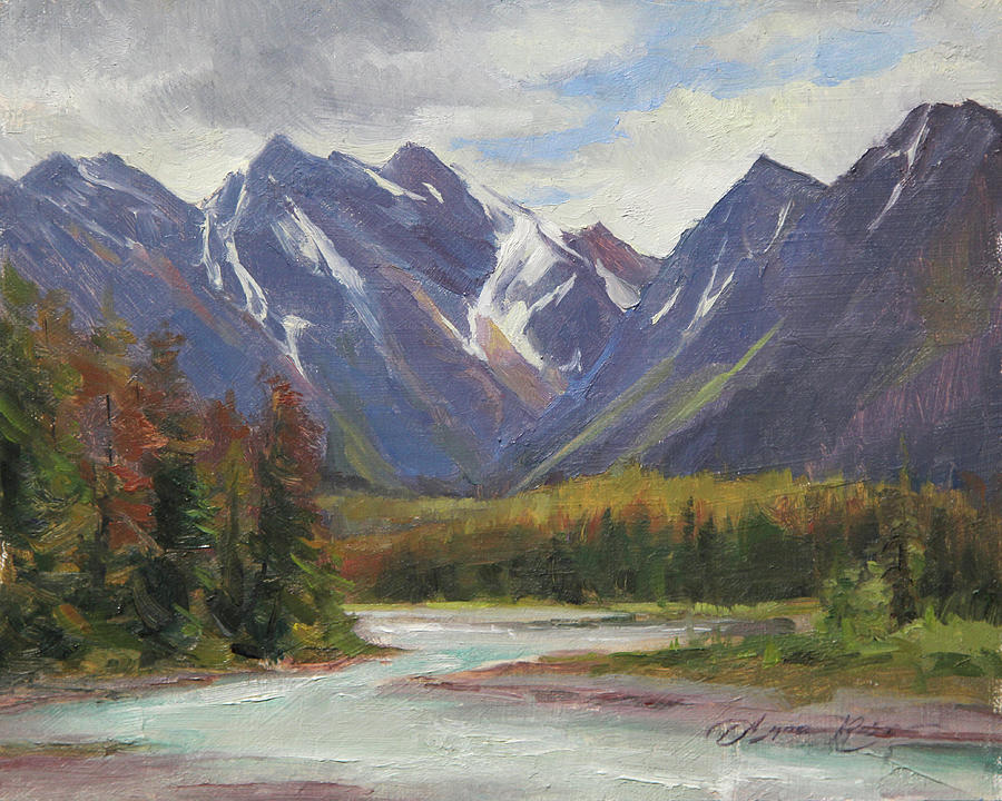 Banff National Park Painting - June Drama, Jasper National Park, Canada by Anna Rose Bain