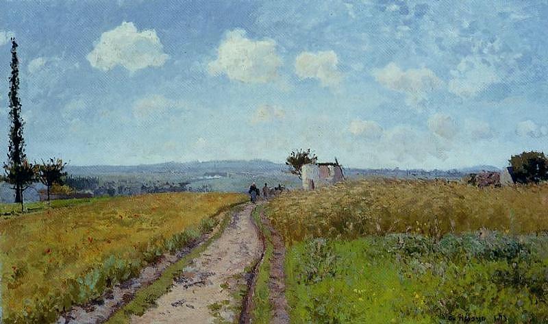 June Morning, View over the Hills over Pontoise, 1873 Painting by ...